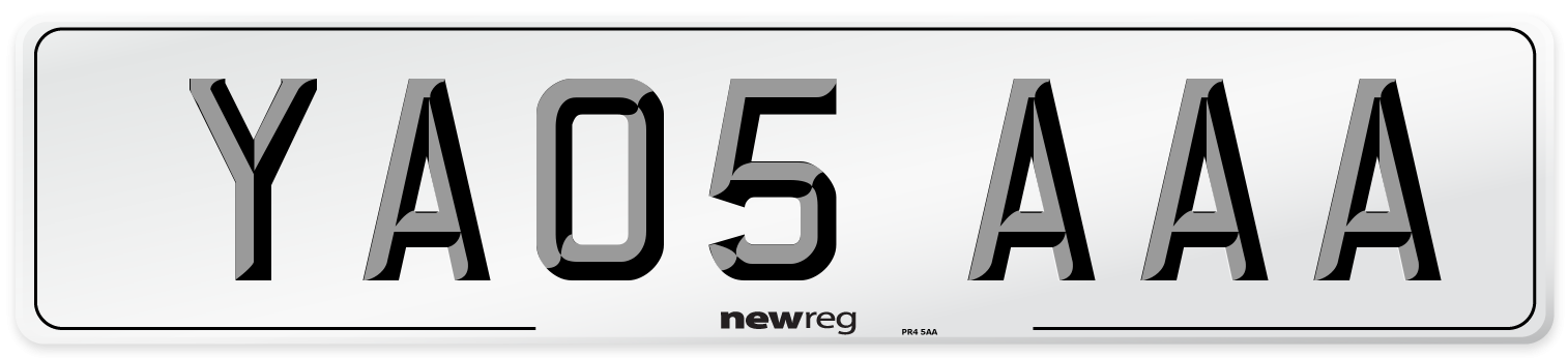 YA05 AAA Number Plate from New Reg